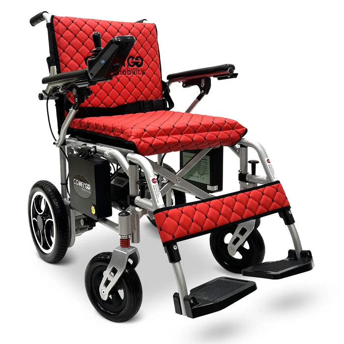 ComfyGO X7 Remote Control Foldable Electric Wheelchair | 265 lb Capacity | 10 Mile Range | 19” Wide Seat