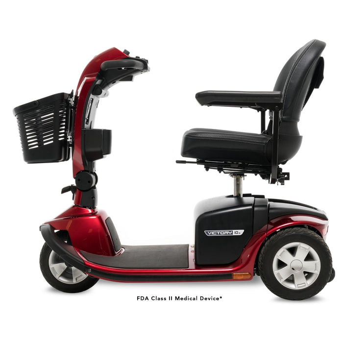 Pride Victory 10.2 3-Wheel Mobility Scooter | 400lb Capacity | 13.5 Mile Range | 5.2 MPH Speed