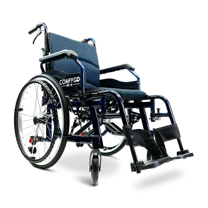 ComfyGO X1 Lightweight Manual Wheelchair with Quick-Detach Wheels