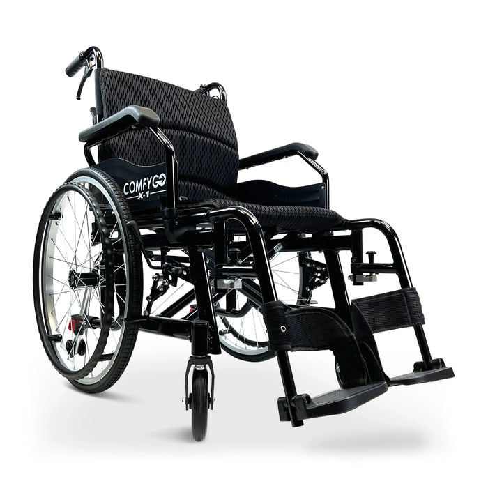 ComfyGO X1 Lightweight Manual Wheelchair with Quick-Detach Wheels