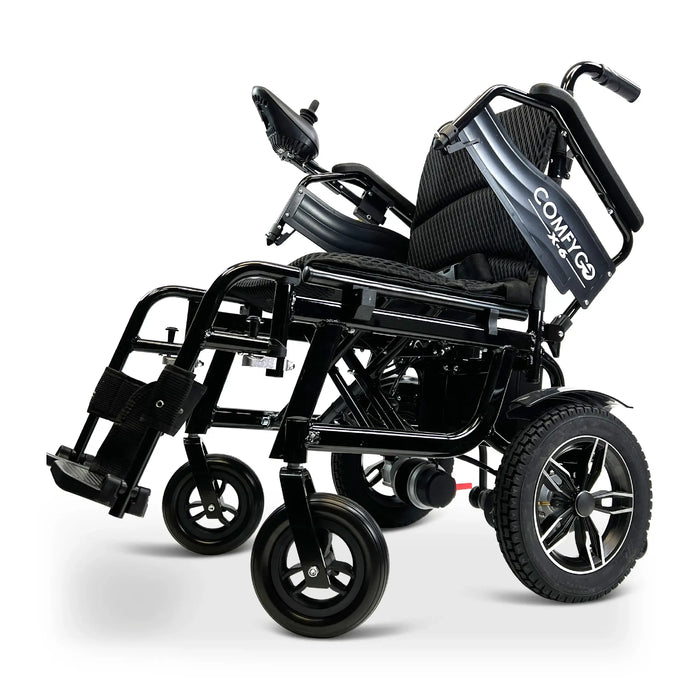 ComfyGO X6 Lightweight Foldable Electric Wheelchair | Airline Approved | 310lb Capacity | 13 Mile Range | 4 MPH Speed