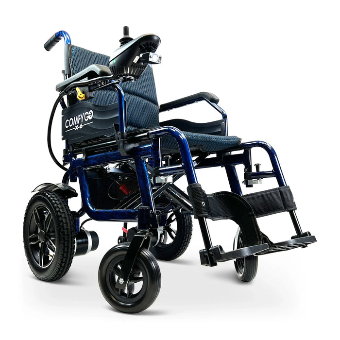 ComfyGO X6 Lightweight Foldable Electric Wheelchair | Airline Approved | 310lb Capacity | 13 Mile Range | 4 MPH Speed