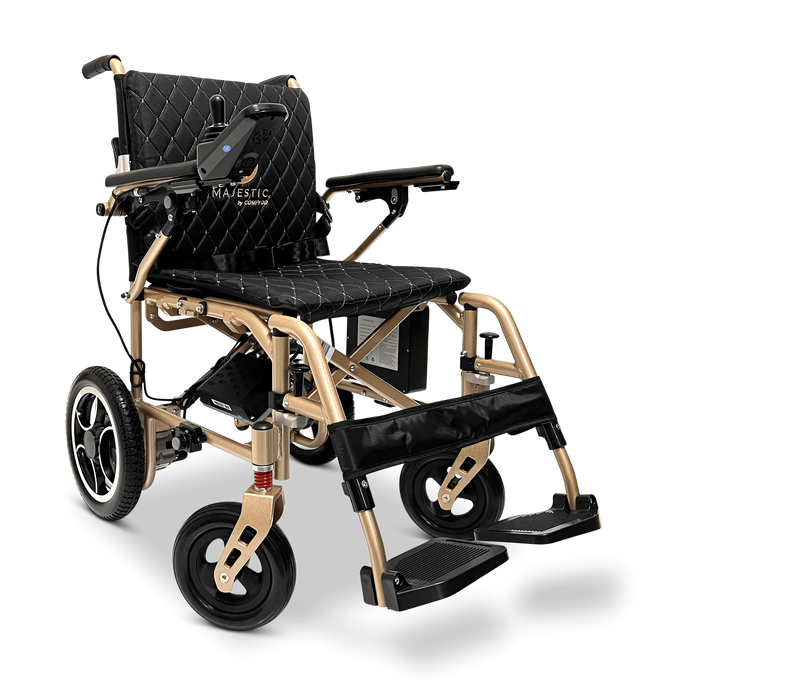 ComfyGO X7 Lightweight Foldable Electric Wheelchair | 265lb Capacity | 19 Mile Range | Airline Approved