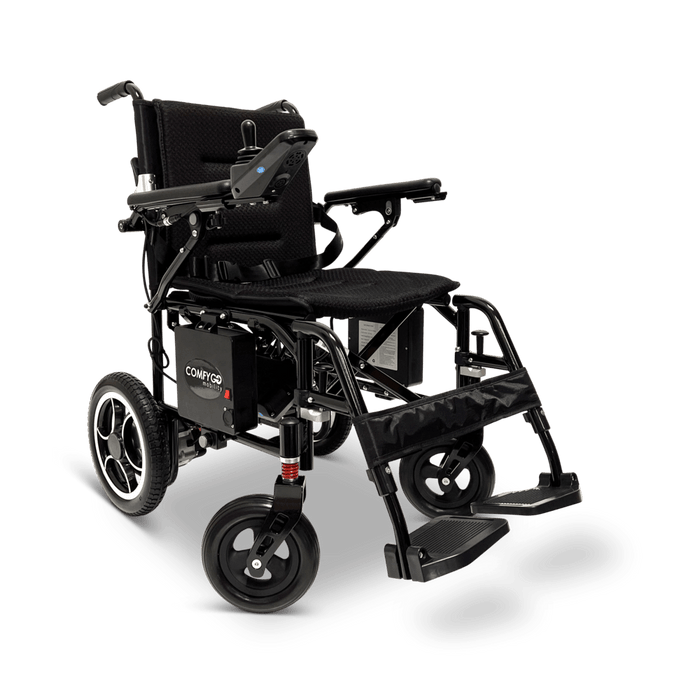 ComfyGO X7 Lightweight Foldable Electric Wheelchair | 265lb Capacity | 19 Mile Range | Airline Approved