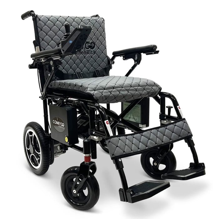 ComfyGO X7 Remote Control Foldable Electric Wheelchair | 265 lb Capacity | 10 Mile Range | 19” Wide Seat