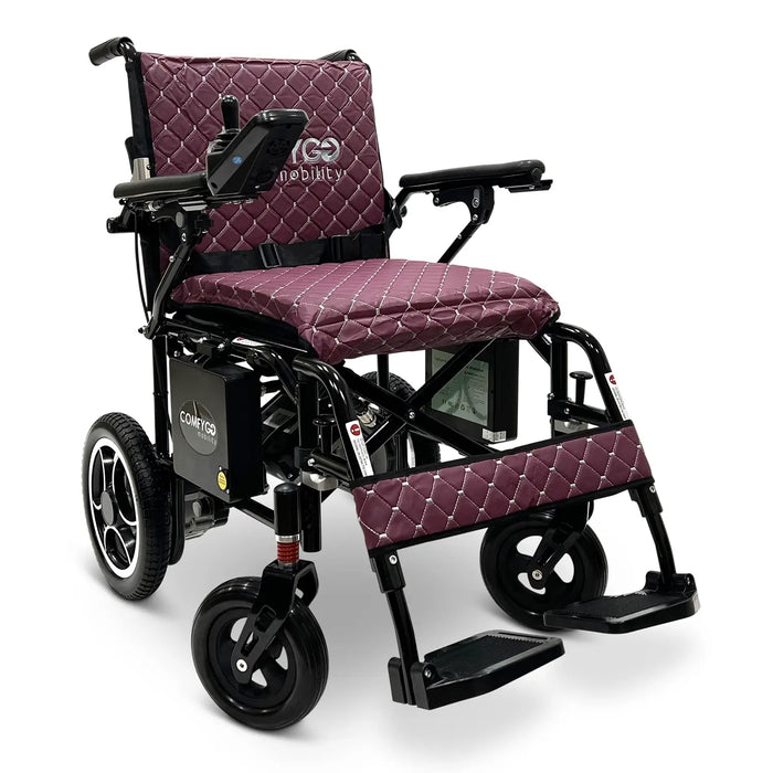 ComfyGO X7 Remote Control Foldable Electric Wheelchair | 265 lb Capacity | 10 Mile Range | 19” Wide Seat