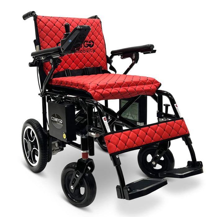 ComfyGO X7 Remote Control Foldable Electric Wheelchair | 265 lb Capacity | 10 Mile Range | 19” Wide Seat