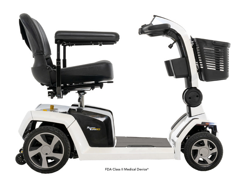 Pride Zero Turn 10 4-Wheel Mobility Scooter | 400lb Capacity | 21.2 Mile Range | 7.3 MPH Speed