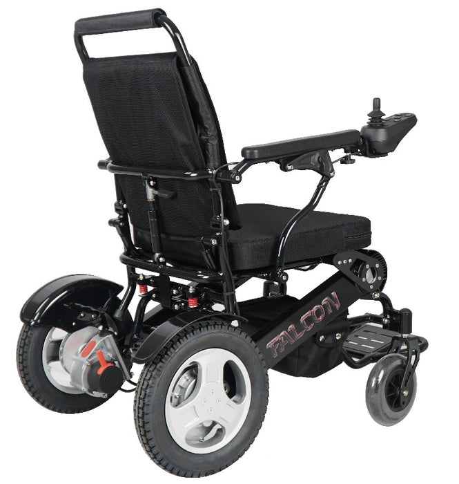 Falcon HD Foldable Electric Wheelchair w/ Reclining Backrest | 400 lb Capacity | 22 Mile Range | 19" Wide Seat