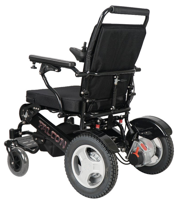 Falcon HD Foldable Electric Wheelchair w/ Reclining Backrest | 400 lb Capacity | 22 Mile Range | 19" Wide Seat