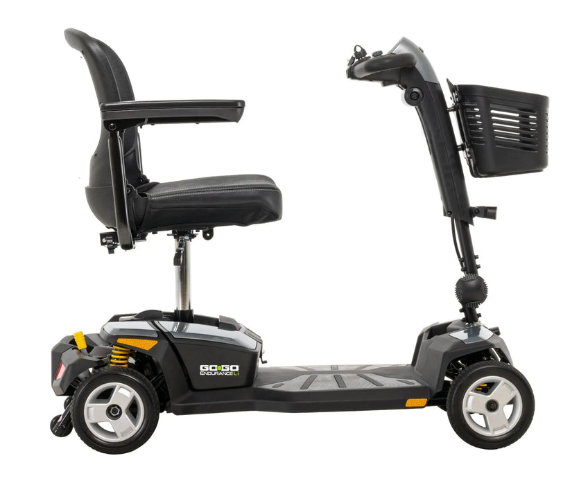 Pride Go Go Endurance Li 4-Wheel Travel Mobility Scooter | 325lb Capacity | 14.4 Mile Range