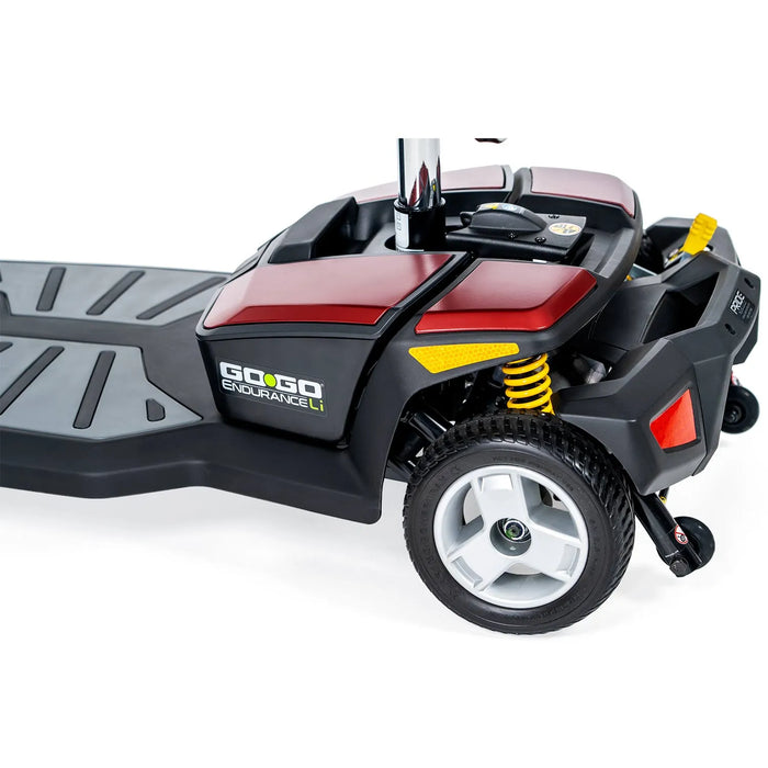 Pride Go Go Endurance Li 4-Wheel Portable Mobility Scooter with Suspension | 325 lb Capacity | 14.4 Mile Range