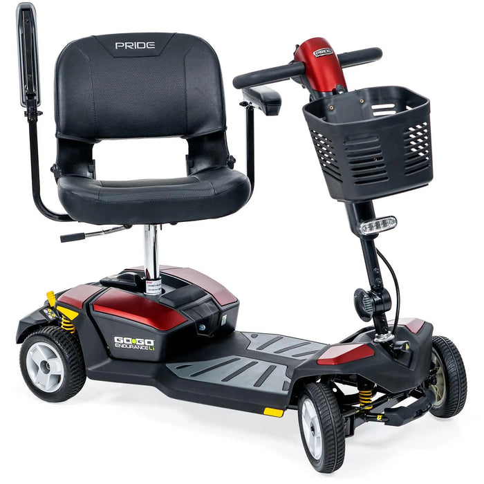 Pride Go Go Endurance Li 4-Wheel Portable Mobility Scooter with Suspension | 325 lb Capacity | 14.4 Mile Range