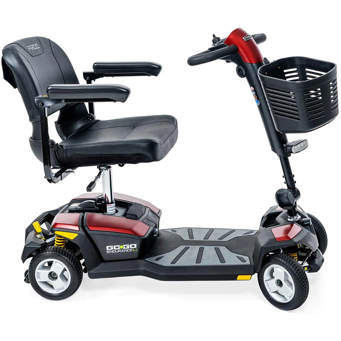 Pride Go Go Endurance Li 4-Wheel Travel Mobility Scooter | 325lb Capacity | 14.4 Mile Range