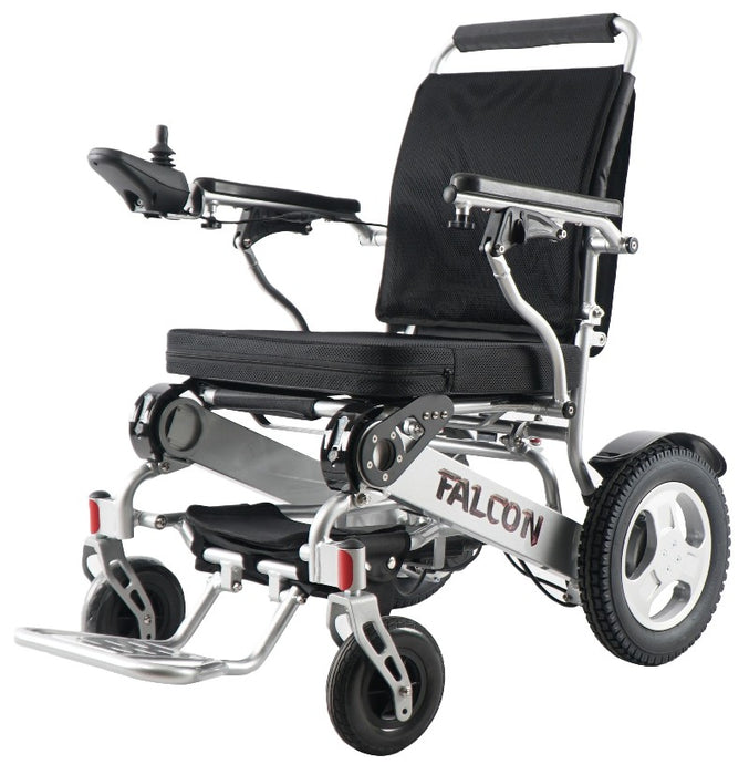 Falcon HD Foldable Electric Wheelchair w/ Reclining Backrest | 400 lb Capacity | 22 Mile Range | 19" Wide Seat