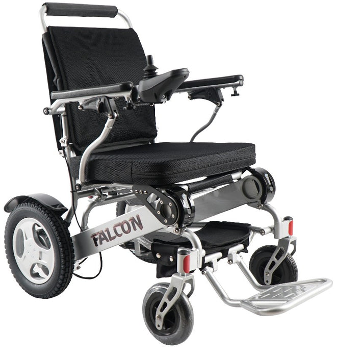 Falcon HD Foldable Electric Wheelchair w/ Reclining Backrest | 400 lb Capacity | 22 Mile Range | 19" Wide Seat