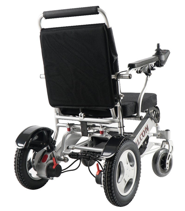 Falcon HD Foldable Electric Wheelchair w/ Reclining Backrest | 400 lb Capacity | 22 Mile Range | 19" Wide Seat