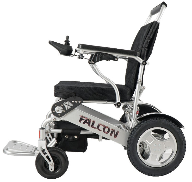 Falcon HD Foldable Electric Wheelchair w/ Reclining Backrest | 400 lb Capacity | 22 Mile Range | 19" Wide Seat